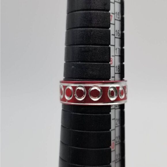 Red metallic ring size 9 R127 - Picture 2 of 4